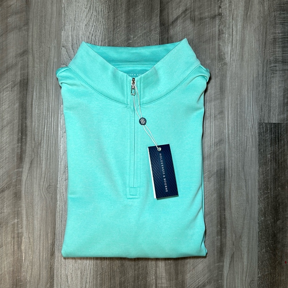 Holderness & Bourne Dry Luxe Performance Tailored Fit Quarter Zip Pullover - XL